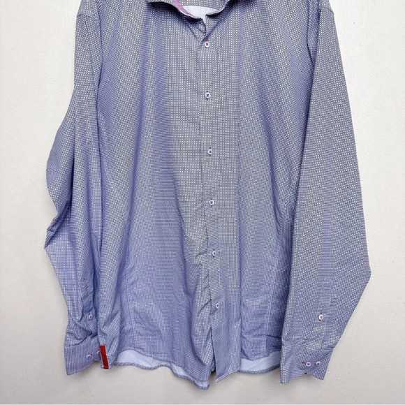 7 Downie St.  Mens 8 XXXL Purple Button Dress Shirt - Picture 5 of 12